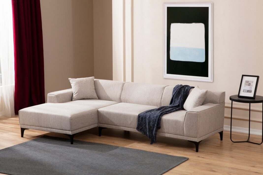 Colțar Petra Alb 145x250x69 cm Colțar Petra Alb 145x250x69 cm