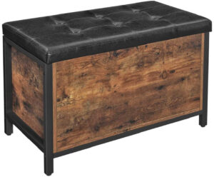 Comoda Model Ahmir, Maro rustic/Negru, 80x40x50 cm Comoda Model Ahmir, Maro rustic/Negru, 80x40x50 cm