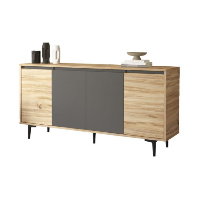 Comoda Model Augusta, Stejar, 160x40x78 cm Comoda Model Augusta, Stejar, 160x40x78 cm