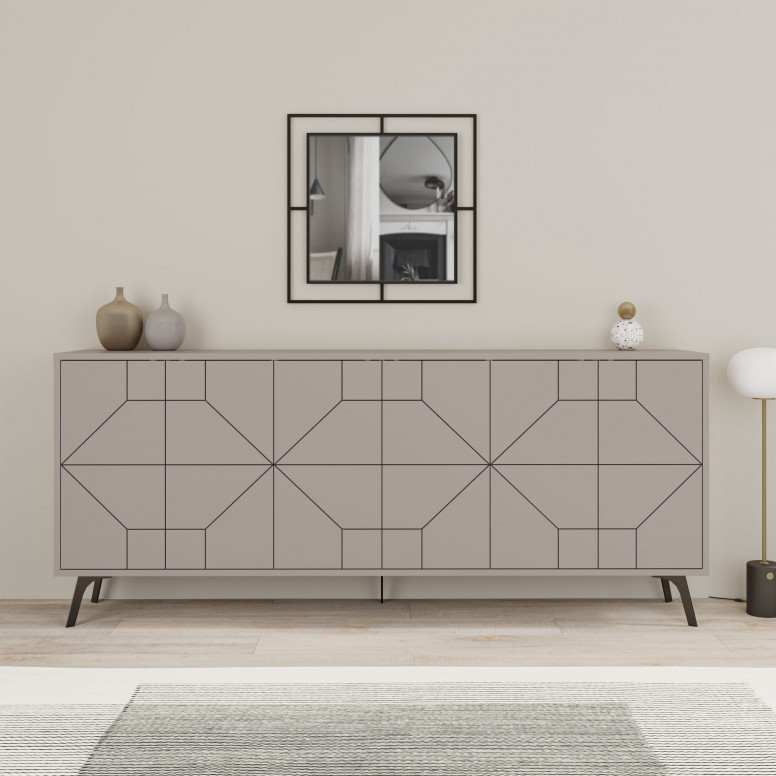 Comoda Model Dune, Bej, 184x35x77.4 cm Comoda Model Dune, Bej, 184x35x77.4 cm