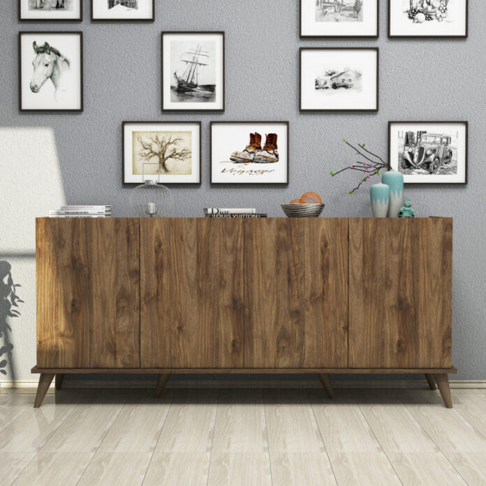 Comoda Model Elegante, Nuc, 180x45x80.8 cm Comoda Model Elegante, Nuc, 180x45x80.8 cm