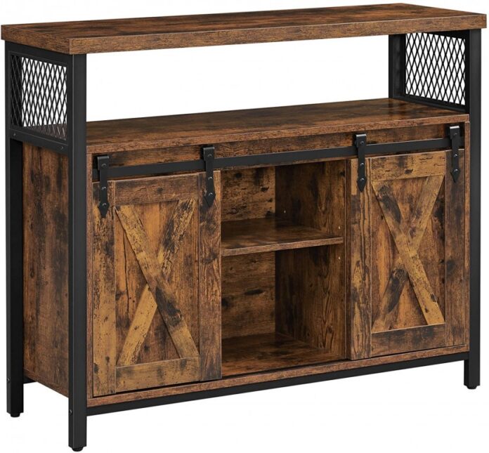 Comoda Model Judah, Maro rustic/Negru, 100x33x80 cm Comoda Model Judah, Maro rustic/Negru, 100x33x80 cm