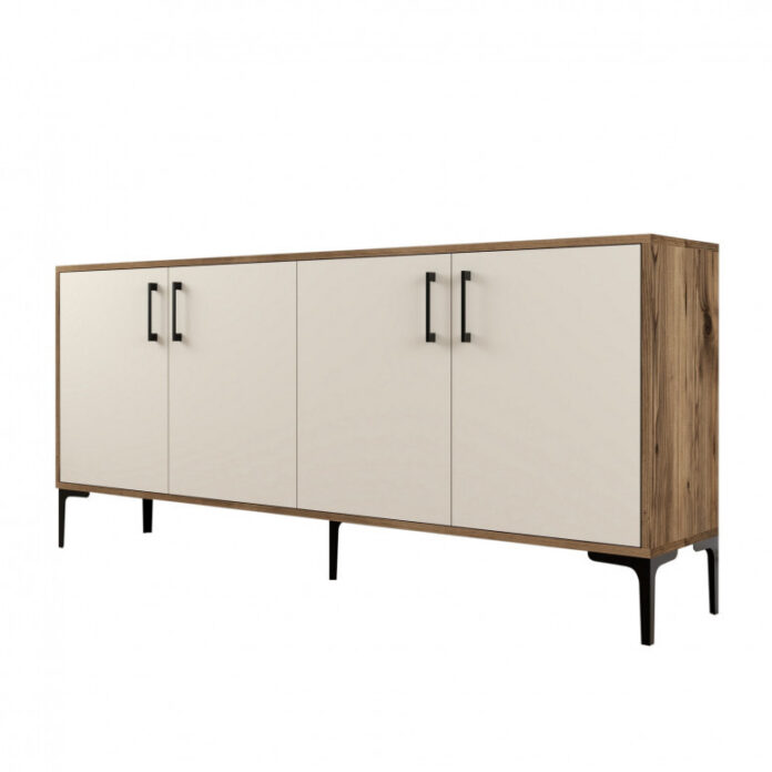 Comoda Model Kiev, Nuc/Crem, 180x35x78 cm Comoda Model Kiev, Nuc/Crem, 180x35x78 cm