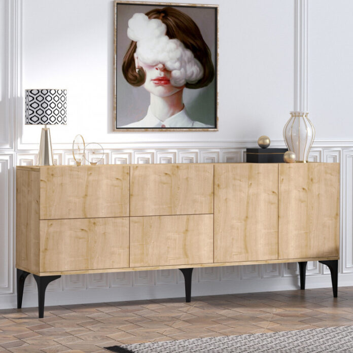 Comoda Model Laika, Stejar, 180x40x80 cm
