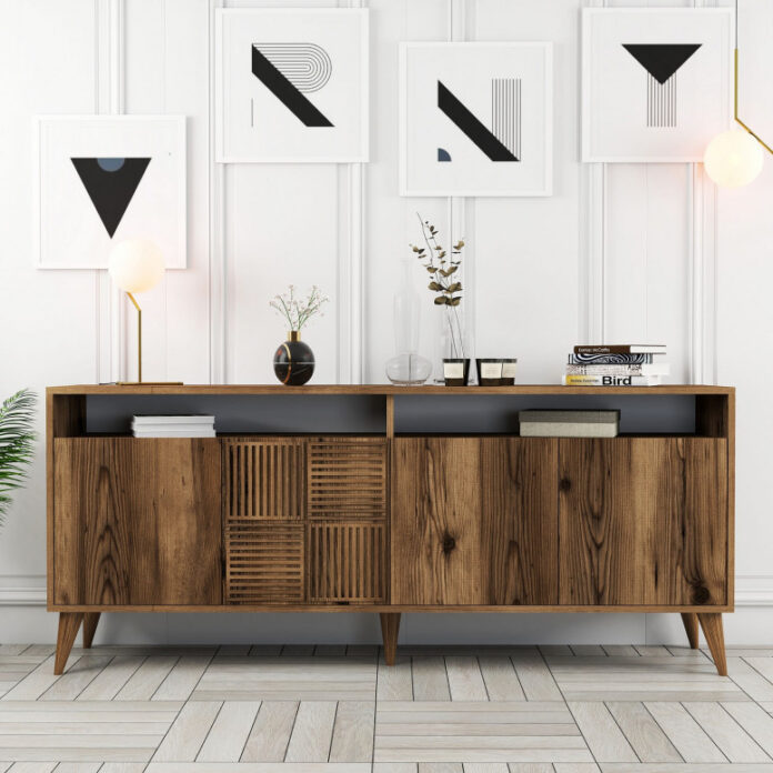 Comoda Model Milan, Nuc, 180x35x78.6 cm Comoda Model Milan, Nuc, 180x35x78.6 cm