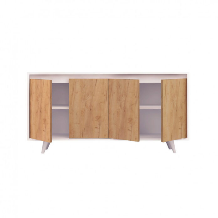 Comoda Model Nossa, Stejar/Alb, 140x40x86 cm Comoda Model Nossa, Stejar/Alb, 140x40x86 cm