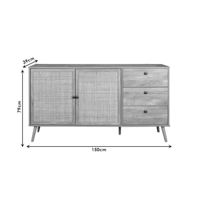 Comoda Model Oslo, Stejar sonoma, 150x39x79 cm Comoda Model Oslo, Stejar sonoma, 150x39x79 cm