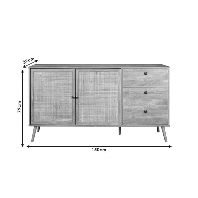 Comoda Model Oslo, Stejar sonoma, 150x39x79 cm Comoda Model Oslo, Stejar sonoma, 150x39x79 cm