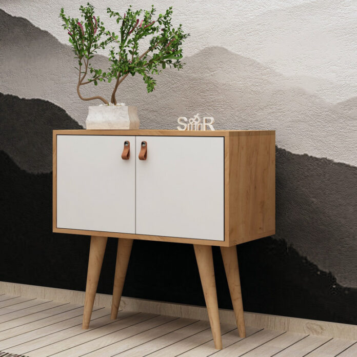 Comoda Model Rebecca, Stejar/Alb, 80x40x80 cm Comoda Model Rebecca, Stejar/Alb, 80x40x80 cm