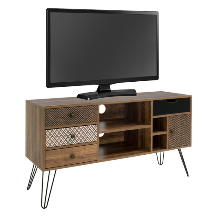 Comoda TV Pako World, Model Boho, xx cm, Nuc/Negru Comoda TV Pako World, Model Boho, xx cm, Nuc/Negru