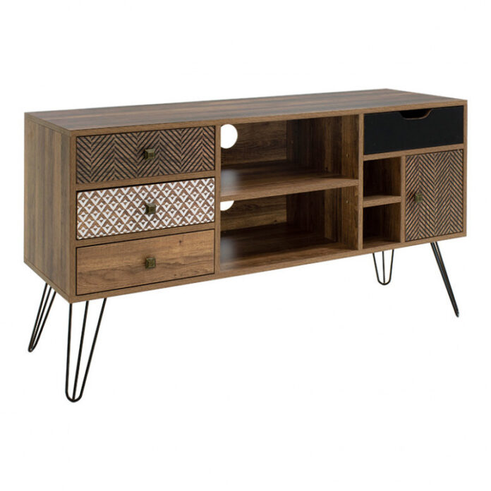 Comoda TV Pako World, Model Boho, xx cm, Nuc/Negru Comoda TV Pako World, Model Boho, xx cm, Nuc/Negru
