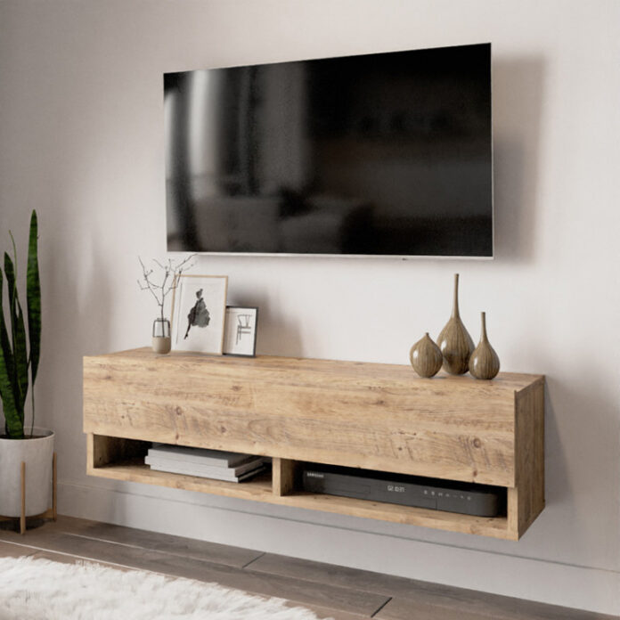 Comoda TV Pako World, Model Roscoe, xx cm, Stejar Comoda TV Pako World, Model Roscoe, xx cm, Stejar