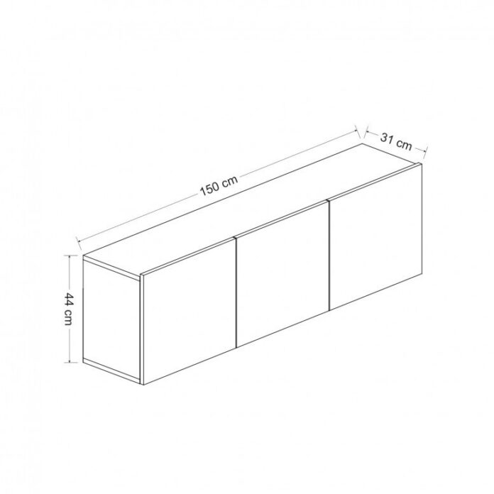 Comoda TV Salvador, Model Alb, 150x44x31 cm, Alb Comoda TV Salvador, Model Alb, 150x44x31 cm, Alb