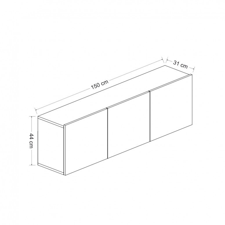 Comoda TV Salvador, Model Alb, 150x44x31 cm, Alb Comoda TV Salvador, Model Alb, 150x44x31 cm, Alb