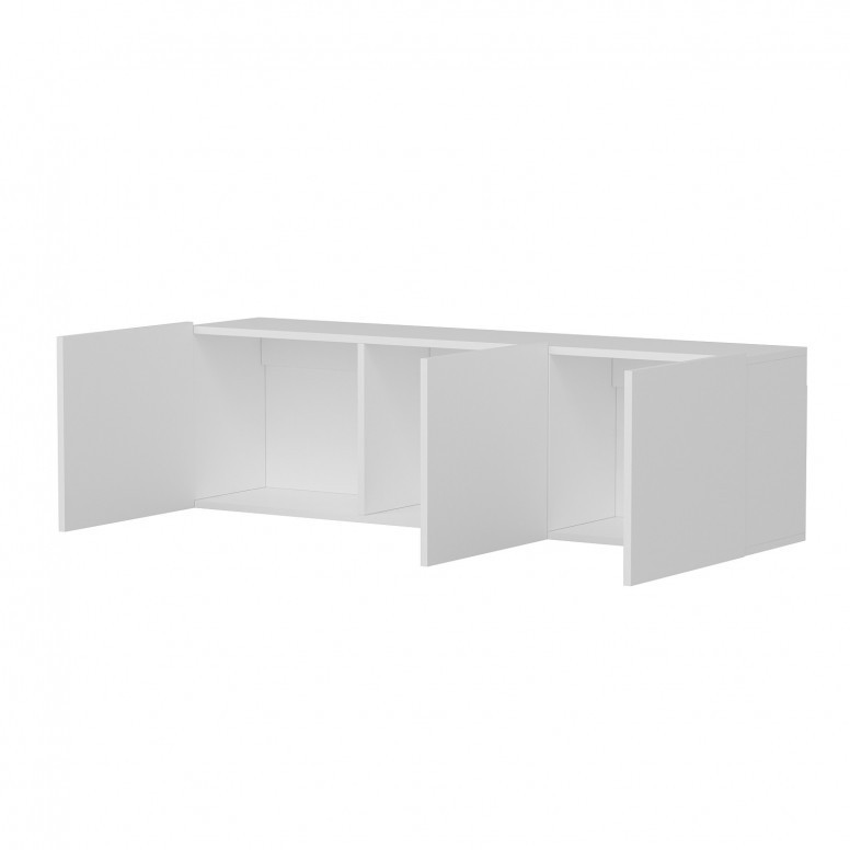 Comoda TV Salvador, Model Alb, 150x44x31 cm, Alb Comoda TV Salvador, Model Alb, 150x44x31 cm, Alb