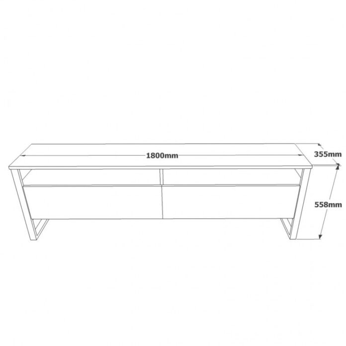 Comoda TV Salvador, Model Ansamblu, 180x56x35.5 cm, Pin atlantic Comoda TV Salvador, Model Ansamblu, 180x56x35.5 cm, Pin atlantic