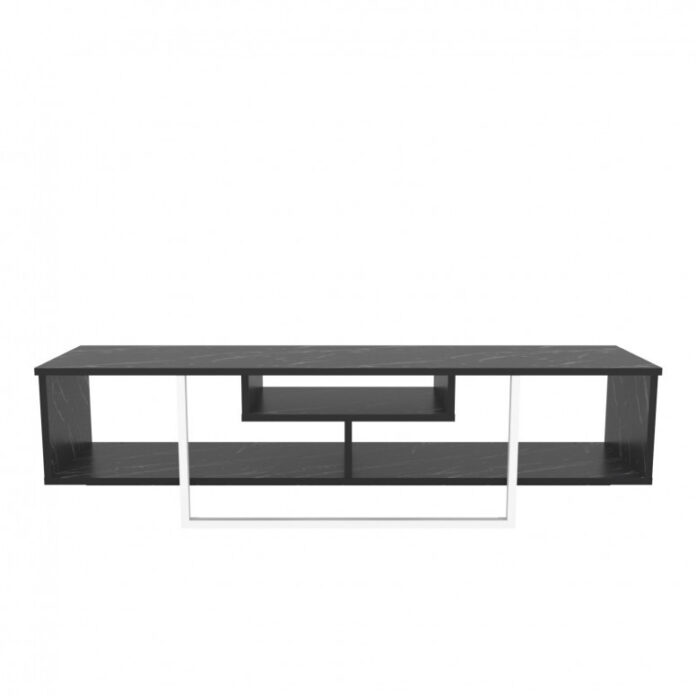 Comoda TV Salvador, Model Asal, 150x40x35.2 cm, Negru/Alb Comoda TV Salvador, Model Asal, 150x40x35.2 cm, Negru/Alb