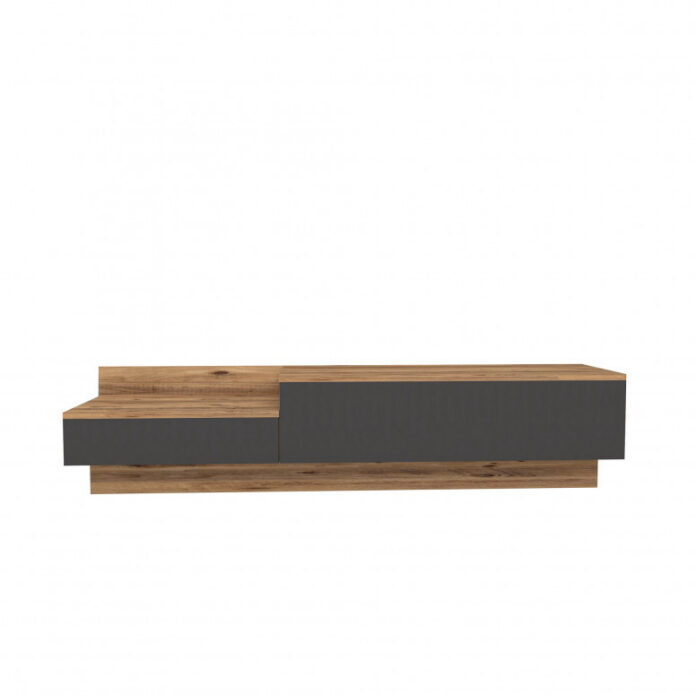 Comoda TV Salvador, Model Asır, 160x35x35 cm, Natural/Gri Comoda TV Salvador, Model Asır, 160x35x35 cm, Natural/Gri