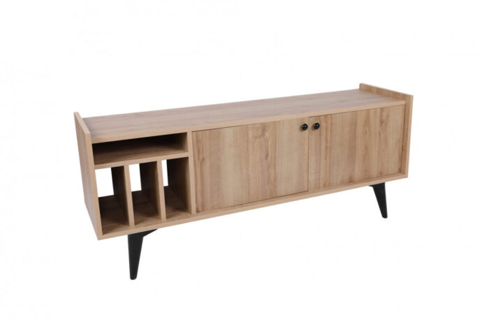 Comoda TV Salvador, Model Astana, 150x40x62 cm, Stejar Comoda TV Salvador, Model Astana, 150x40x62 cm, Stejar