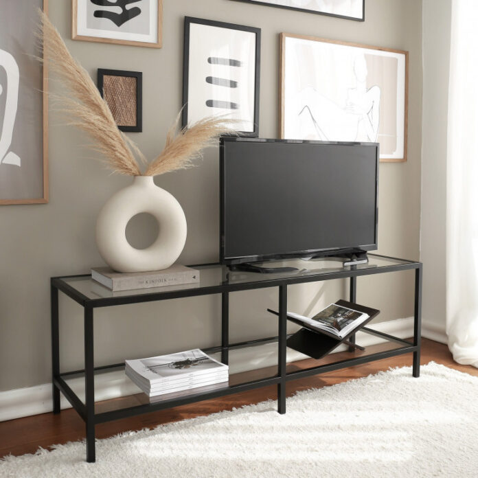 Comoda TV Salvador, Model Basic, 130x45x40 cm, Negru Comoda TV Salvador, Model Basic, 130x45x40 cm, Negru