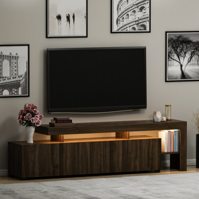 Comoda TV Salvador, Model Beliz, 192x53x37 cm, Nuc Comoda TV Salvador, Model Beliz, 192x53x37 cm, Nuc