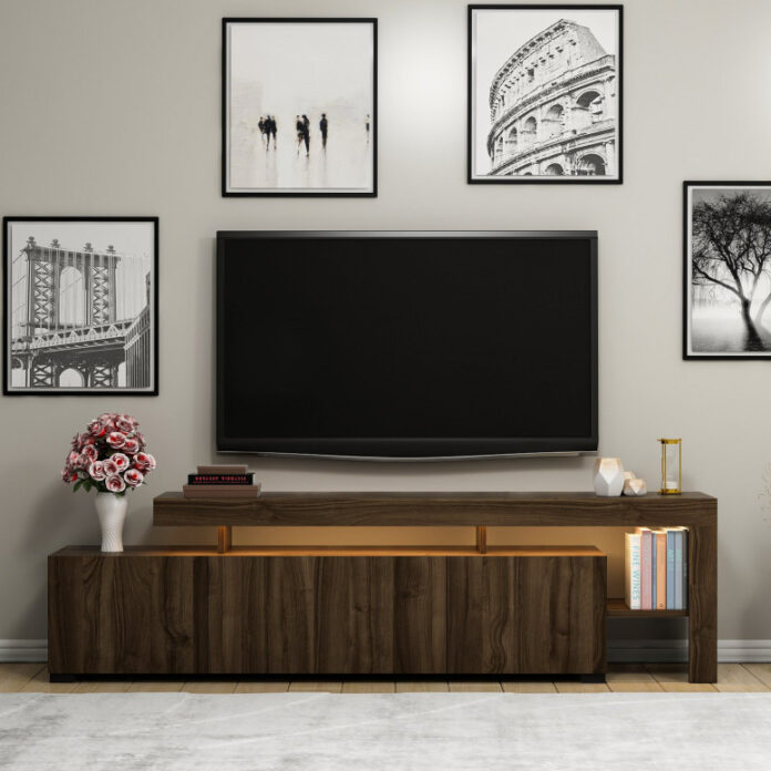 Comoda TV Salvador, Model Beliz, 192x53x37 cm, Nuc Comoda TV Salvador, Model Beliz, 192x53x37 cm, Nuc