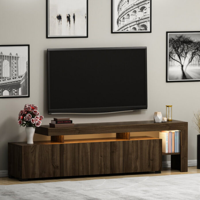 Comoda TV Salvador, Model Beliz, 192x53x37 cm, Nuc Comoda TV Salvador, Model Beliz, 192x53x37 cm, Nuc