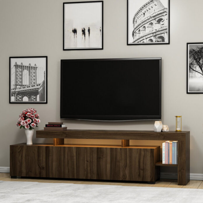 Comoda TV Salvador, Model Beliz, 192x53x37 cm, Nuc Comoda TV Salvador, Model Beliz, 192x53x37 cm, Nuc