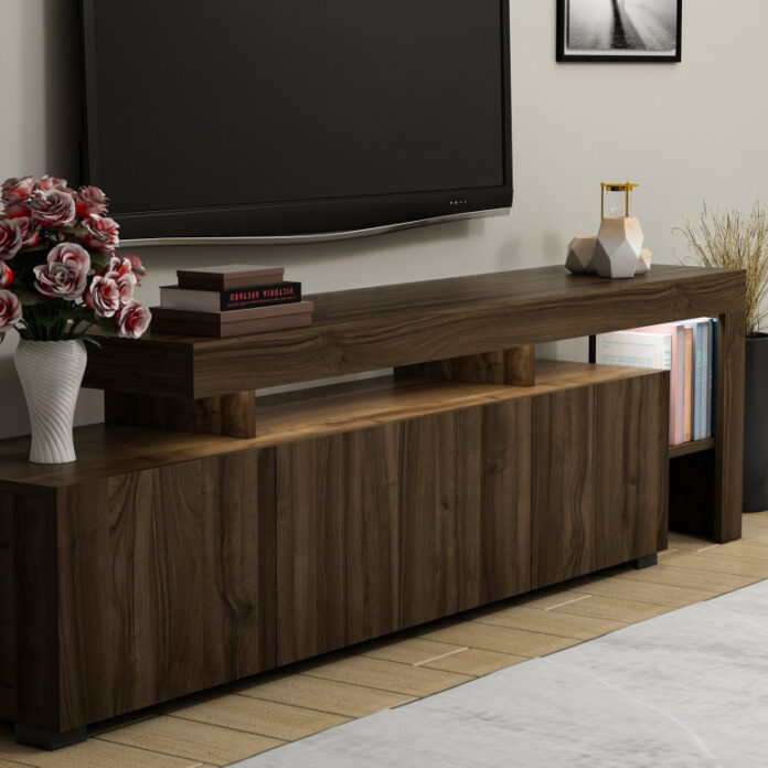 Comoda TV Salvador, Model Beliz, 192x53x37 cm, Nuc Comoda TV Salvador, Model Beliz, 192x53x37 cm, Nuc