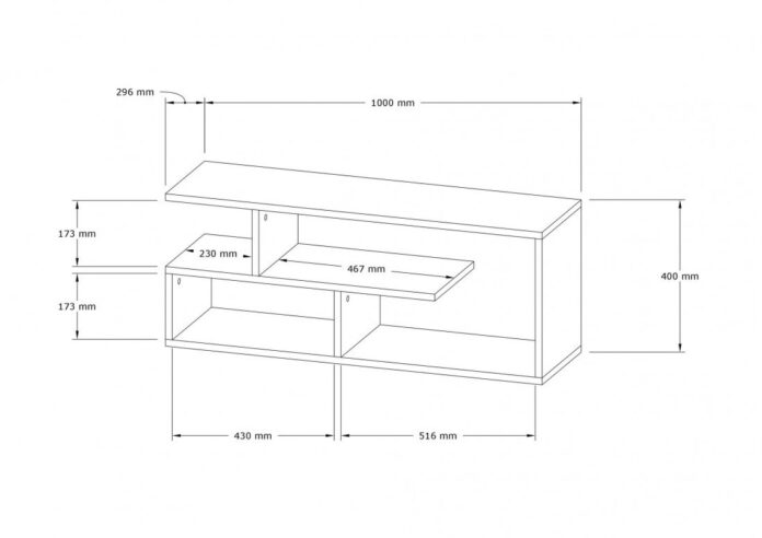Comoda TV Salvador, Model Cafu, 100x40x29.6 cm, Alb Comoda TV Salvador, Model Cafu, 100x40x29.6 cm, Alb