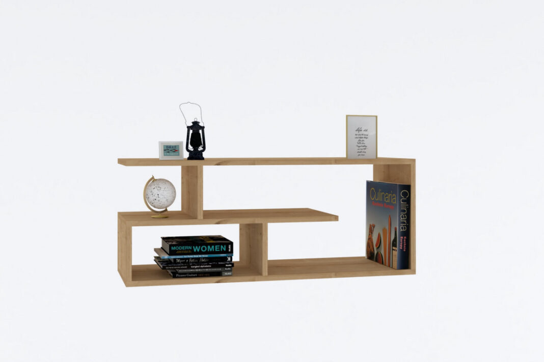 Comoda TV Salvador, Model Cafu, 100x40x29.6 cm, Stejar safir Comoda TV Salvador, Model Cafu, 100x40x29.6 cm, Stejar safir