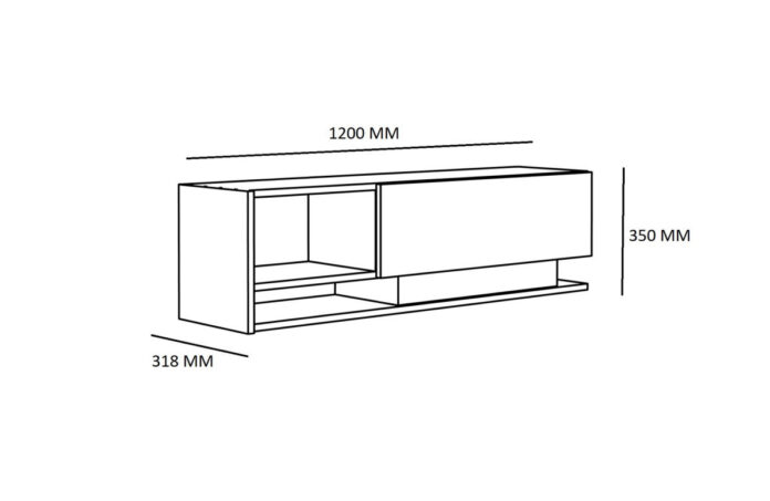 Comoda TV Salvador, Model Damla, 120x35x31.8 cm, Alb Comoda TV Salvador, Model Damla, 120x35x31.8 cm, Alb