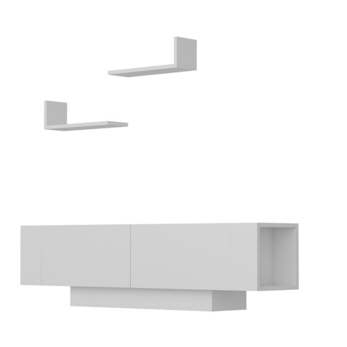 Comoda TV Salvador, Model Ekol, 150x40x31.5 cm, Alb Comoda TV Salvador, Model Ekol, 150x40x31.5 cm, Alb