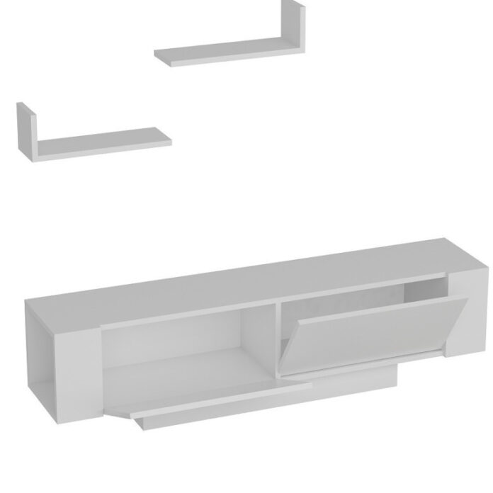 Comoda TV Salvador, Model Ekol, 150x40x31.5 cm, Alb Comoda TV Salvador, Model Ekol, 150x40x31.5 cm, Alb