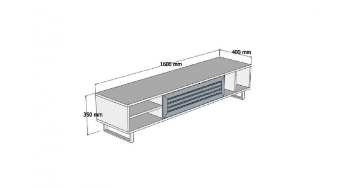 Comoda TV Salvador, Model Eray, 160x35x40 cm, Nuc/Antracit Comoda TV Salvador, Model Eray, 160x35x40 cm, Nuc/Antracit