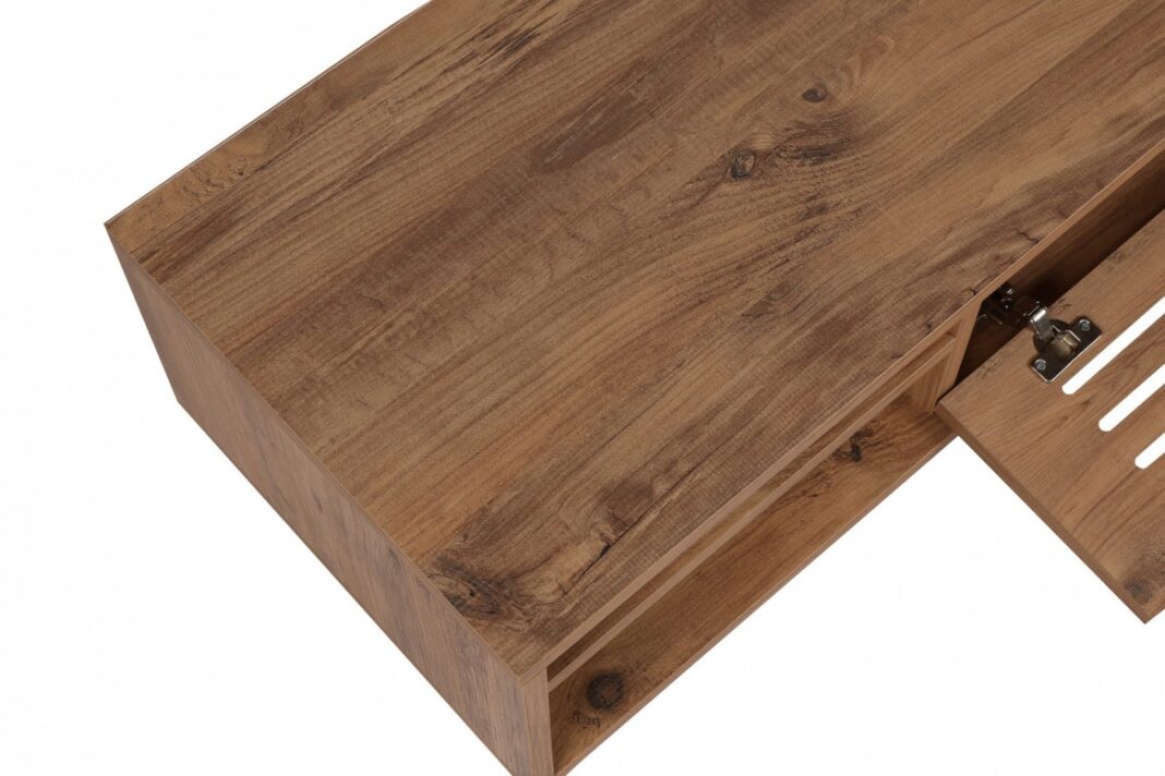 Comoda TV Salvador, Model Eray, 160x35x40 cm, Nuc/Antracit Comoda TV Salvador, Model Eray, 160x35x40 cm, Nuc/Antracit