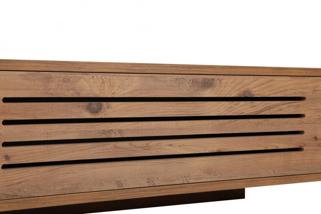 Comoda TV Salvador, Model Eray, 160x35x40 cm, Nuc/Antracit Comoda TV Salvador, Model Eray, 160x35x40 cm, Nuc/Antracit