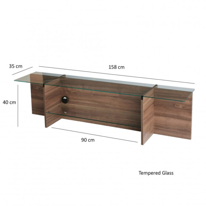 Comoda TV Salvador, Model Escape, 158x40x35 cm, Nuc Comoda TV Salvador, Model Escape, 158x40x35 cm, Nuc