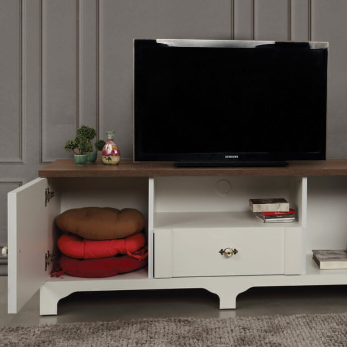 Comoda TV Salvador, Model Gazel, 140x52x41 cm, Alb Comoda TV Salvador, Model Gazel, 140x52x41 cm, Alb