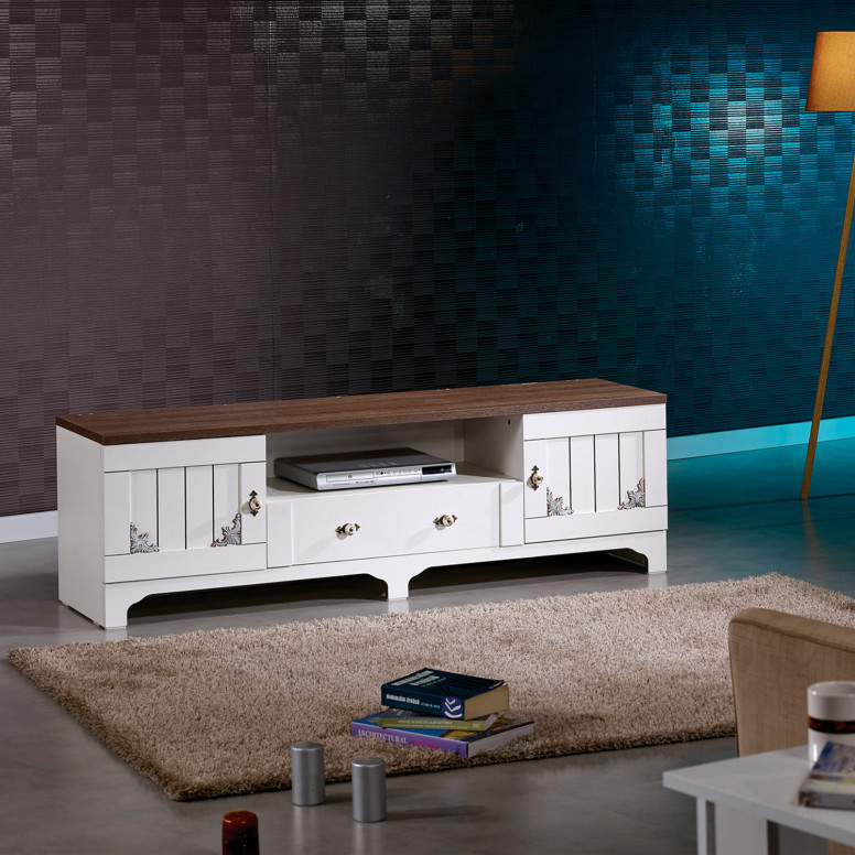 Comoda TV Salvador, Model Gazel170Lk, 170x52x45 cm, Alb/Maro Comoda TV Salvador, Model Gazel170Lk, 170x52x45 cm, Alb/Maro