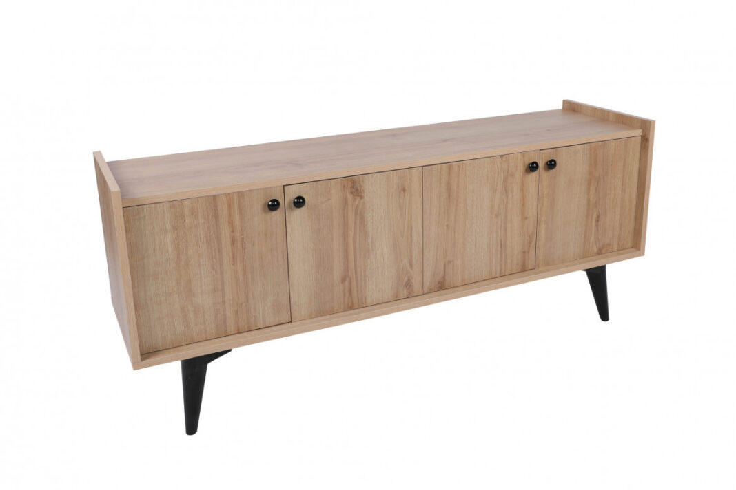 Comoda TV Salvador, Model Hanoi, 150x40x62 cm, Stejar Comoda TV Salvador, Model Hanoi, 150x40x62 cm, Stejar