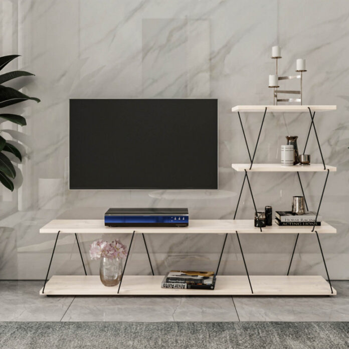 Comoda TV Salvador, Model Ilgaz, 150x93x30 cm, Alb Comoda TV Salvador, Model Ilgaz, 150x93x30 cm, Alb