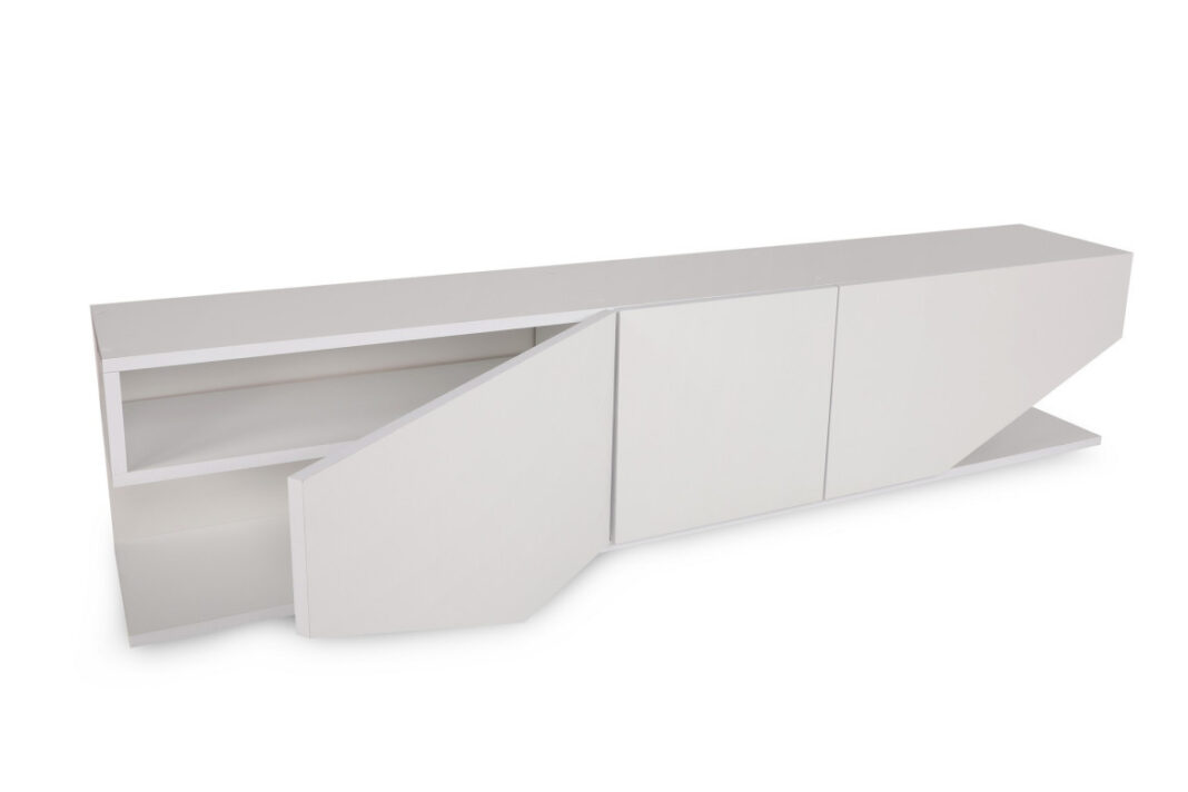 Comoda TV Salvador, Model İnci, 180x40x30 cm, Alb Comoda TV Salvador, Model İnci, 180x40x30 cm, Alb