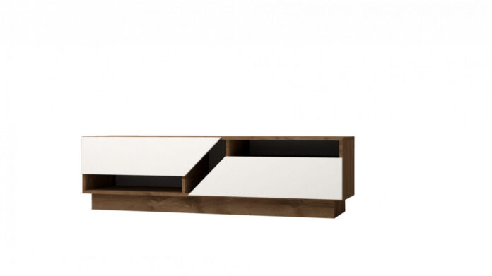 Comoda TV Salvador, Model Koza, 160x45x40 cm, Nuc/Alb Comoda TV Salvador, Model Koza, 160x45x40 cm, Nuc/Alb
