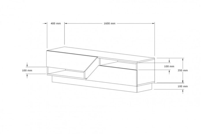 Comoda TV Salvador, Model Koza, 160x45x40 cm, Nuc/Alb Comoda TV Salvador, Model Koza, 160x45x40 cm, Nuc/Alb