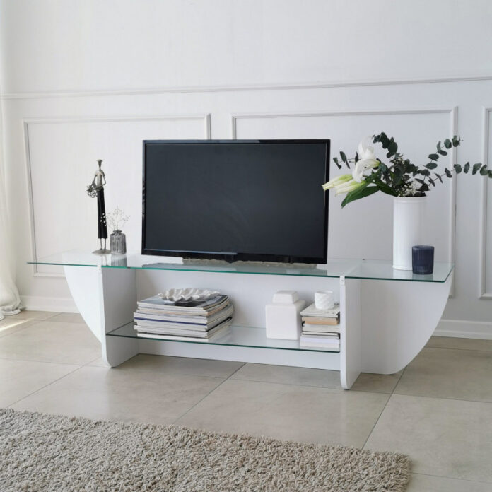 Comoda TV Salvador, Model Lily, 158x40x35 cm, Alb Comoda TV Salvador, Model Lily, 158x40x35 cm, Alb