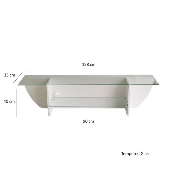 Comoda TV Salvador, Model Lily, 158x40x35 cm, Alb Comoda TV Salvador, Model Lily, 158x40x35 cm, Alb