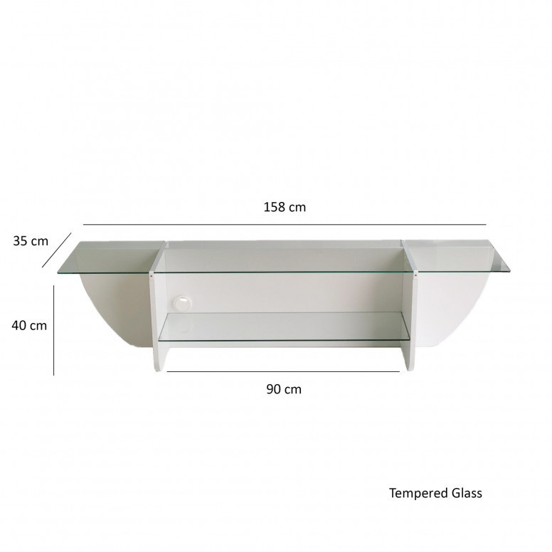 Comoda TV Salvador, Model Lily, 158x40x35 cm, Alb Comoda TV Salvador, Model Lily, 158x40x35 cm, Alb