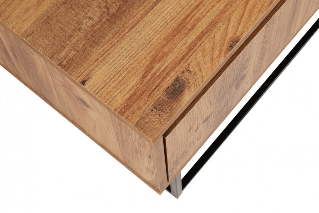 Comoda TV Salvador, Model Lupin140, 140x50x40 cm, Nuc/Negru Comoda TV Salvador, Model Lupin140, 140x50x40 cm, Nuc/Negru