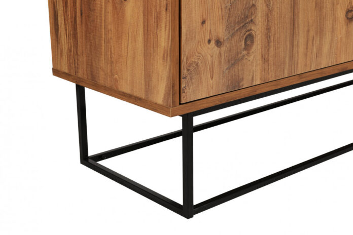 Comoda TV Salvador, Model Lupin140, 140x50x40 cm, Nuc/Negru Comoda TV Salvador, Model Lupin140, 140x50x40 cm, Nuc/Negru